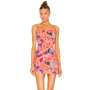 NWT Miaou Ginger Dress in Neon Peach Floral